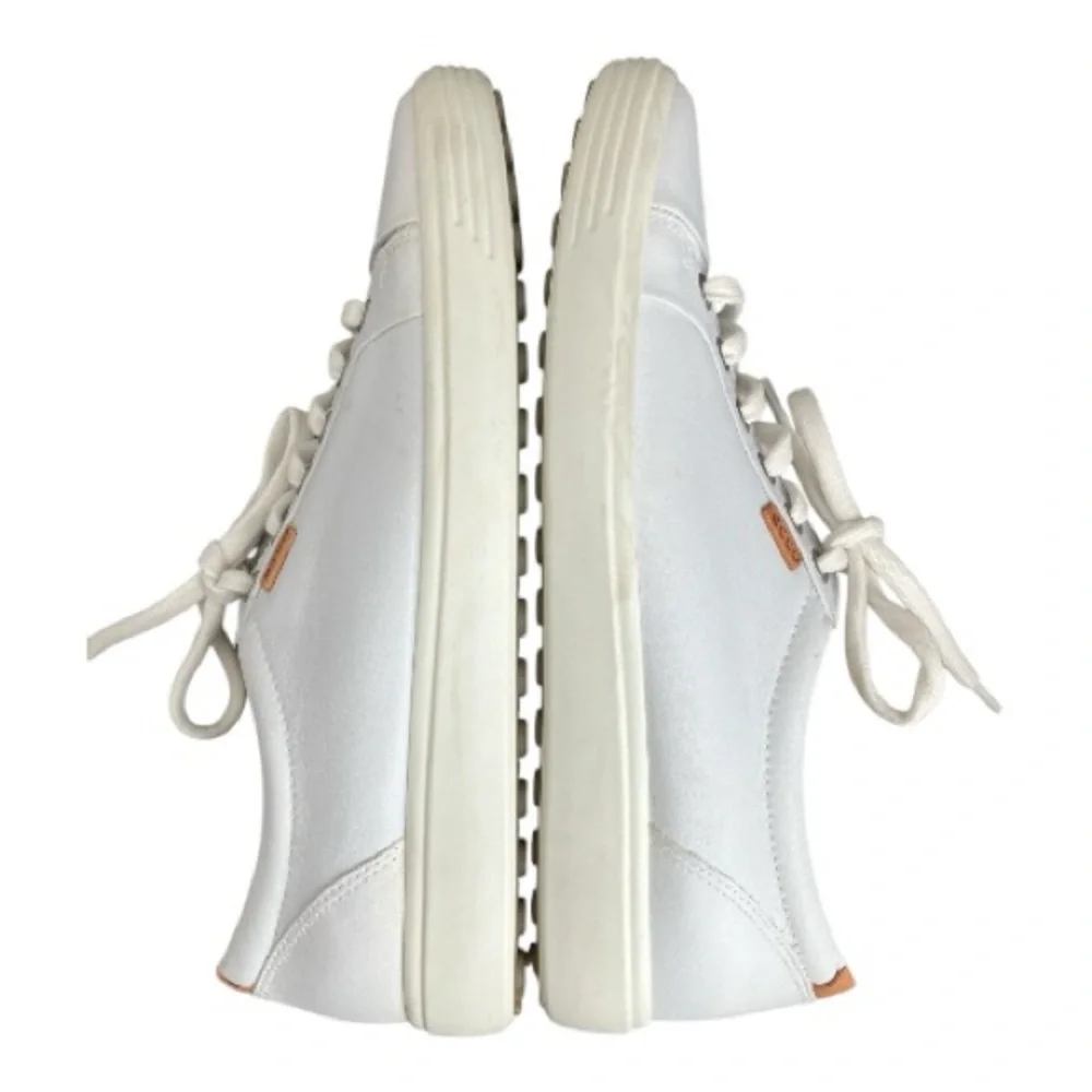 Ecco Soft 7 Women's White Soft Supple Leather Lace-up Sneakers US Size 9 - Picture 5 of 7